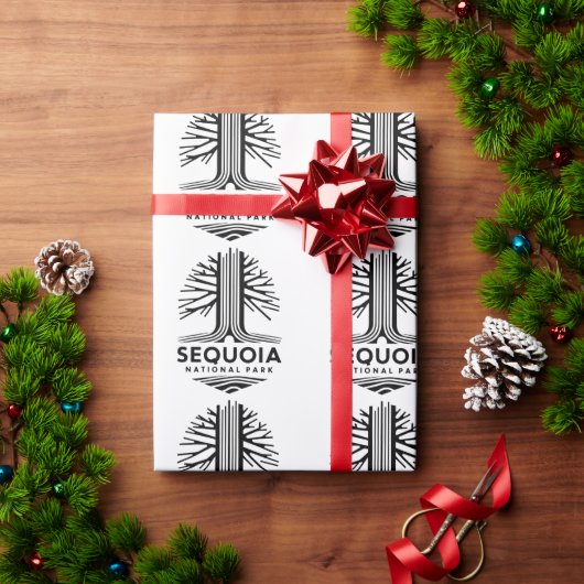 Minimaler Sequoia-Nationalpark Geschenkpapier (Feiertagsgeschenk)