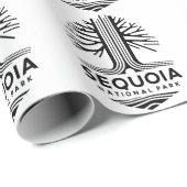 Minimaler Sequoia-Nationalpark Geschenkpapier (Rolleneckpunkt)
