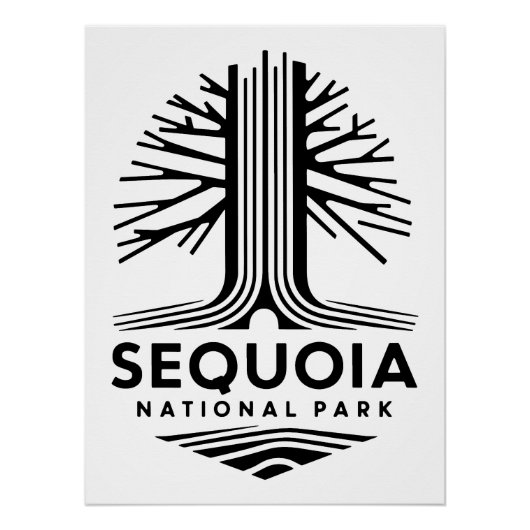 Minimaler Sequoia-Nationalpark Poster (Vorderseite)