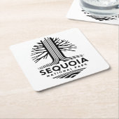 Minimaler Sequoia-Nationalpark Rechteckiger Pappuntersetzer (angewinkelt)