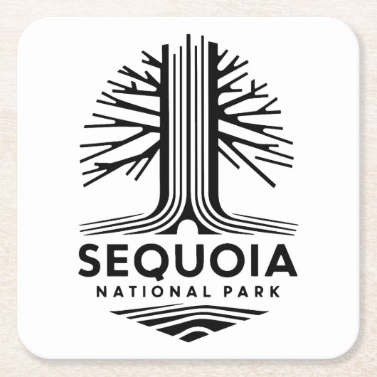 Minimaler Sequoia-Nationalpark Rechteckiger Pappuntersetzer (Vorderseite)