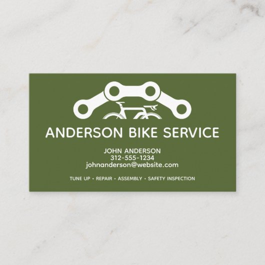 Minimaler Service für die Instandhaltung von Fahrr Visitenkarte (Vorderseite)