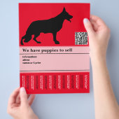 Minimaler Shepherd Hund personalisierter Flyer (Hand)
