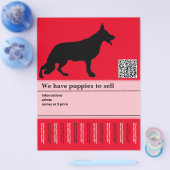Minimaler Shepherd Hund personalisierter Flyer (Einzeln)