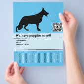 Minimaler Shepherd Hund personalisierter Flyer (Hand)