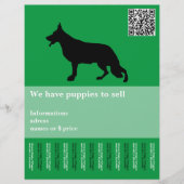 Minimaler Shepherd Hund personalisierter Flyer (Vorne)
