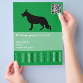 Minimaler Shepherd Hund personalisierter Flyer (Hand)