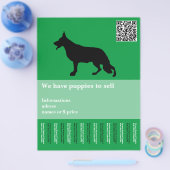 Minimaler Shepherd Hund personalisierter Flyer (Einzeln)