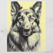 Minimaler Shepherd Hund personalisierter Flyer (Hinten)