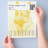 Minimaler Shepherd Hund personalisierter Flyer (Hand)