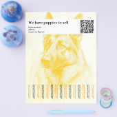 Minimaler Shepherd Hund personalisierter Flyer (Einzeln)