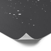 Minimaler silberner Bogen Winter-Schnee-Baby-Showe Poster (Ecke)