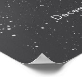 Minimaler silberner Bogen Winter-Schnee-Baby-Showe Poster (Ecke)