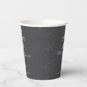 Minimaler silberner Bogen Winter-Schneebaby Shower Pappbecher (Links)