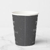 Minimaler silberner Bogen Winter-Schneebaby Shower Pappbecher (Rechts)
