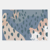 Minimaler Skandi Beige Creme Rustikale abstrakte F Geschenkpapier Set (Vorderseite 2)