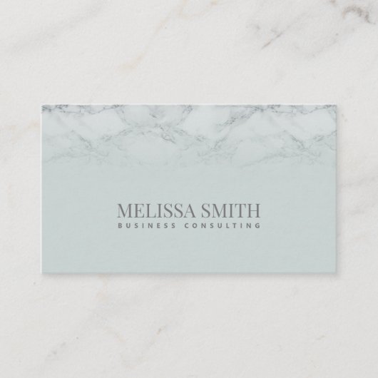 Minimaler Skandinavier schlampiger grüner Marmor Visitenkarte (Vorderseite)