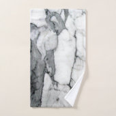 minimaler skandinavischer, moderner, chic-grauer M Badhandtuch Set (Handtuch)