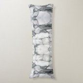 minimaler skandinavischer, moderner, chic-grauer M Seitenschläferkissen (Vorderseite Vertikal)