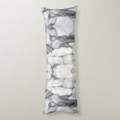 minimaler skandinavischer, moderner, chic-grauer M Seitenschläferkissen (Rückseite (Vertikal))