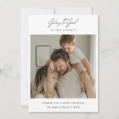 Minimaler Skriptglorie Gottes Heiliges Weihnachtsf Feiertagskarte (Vorderseite)