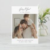 Minimaler Skriptglorie Gottes Heiliges Weihnachtsf Feiertagskarte (Stehend Vorderseite)