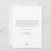 Minimaler Skriptglorie Gottes Heiliges Weihnachtsf Feiertagskarte (Rückseite)