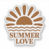 Minimaler Sommerliebe-Aufkleber Aufkleber (Vorderseite)
