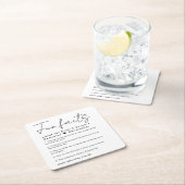 Minimaler Spaß bei Brautbummernehmung Rechteckiger Pappuntersetzer (Vor Ort)