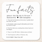 Minimaler Spaß bei Brautbummernehmung Rechteckiger Pappuntersetzer (Vorderseite)