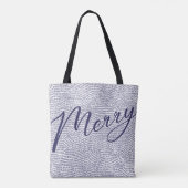 Minimaler Spaß Blue Shopping Frohe Weihnachtsfeier Tasche (Rückseite)