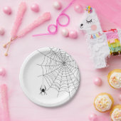 Minimaler Spinnennetz und Spider Silhouette Hallow Pappteller (Party)