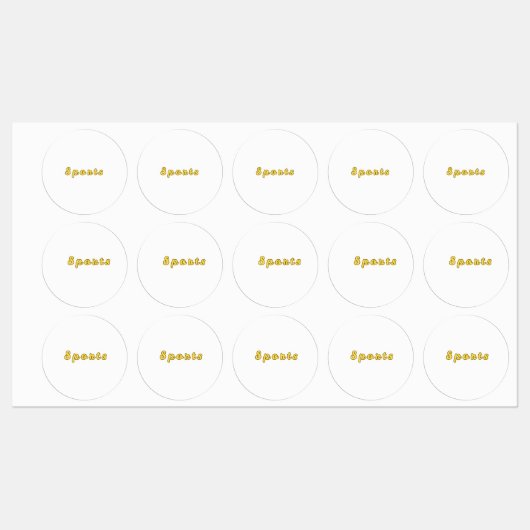 Minimaler Sportmodus Etiketten (Blatt)