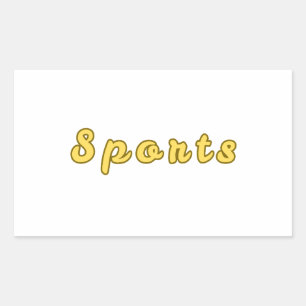 Minimaler Sportmodus Rechteckiger Aufkleber
