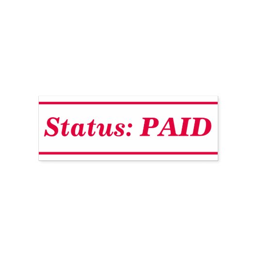 Minimaler "Status: BEZAHLT" Briefmarke aus Kautsch Permastempel (Design)