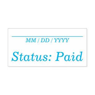 Minimaler "Status: Bezahlung" Briefmarke aus Kauts Permastempel