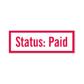 Minimaler "Status: Bezahlung" Briefmarke aus Kauts Permastempel (Design)