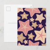 Minimaler Stern Feiertagspostkarte (Vorne/Hinten)