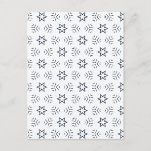 Minimaler Stern und Schnee abstrakt Feiertagspostkarte