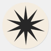 Minimaler Sternaufkleber Poshmark Verkäufer liefer Runder Aufkleber (Vorderseite)