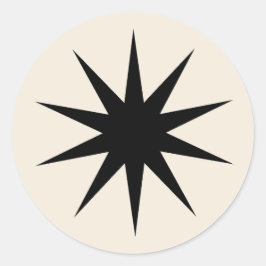 Minimaler Sternaufkleber Poshmark Verkäufer liefer Runder Aufkleber