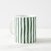 Minimaler Streifen grün Kaffeetasse (Vorderseite Links)