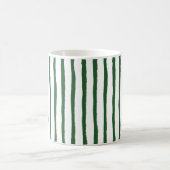 Minimaler Streifen grün Kaffeetasse (Mittel)