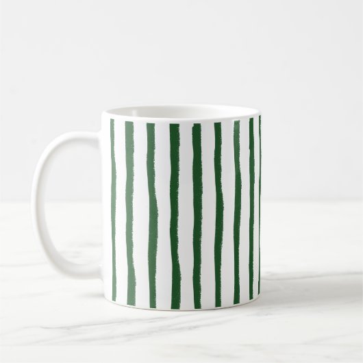 Minimaler Streifen grün Kaffeetasse (Links)