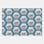 Minimaler Surfer Couple Sea Foam Green Geschenkpapier Set (Vorderseite 2)