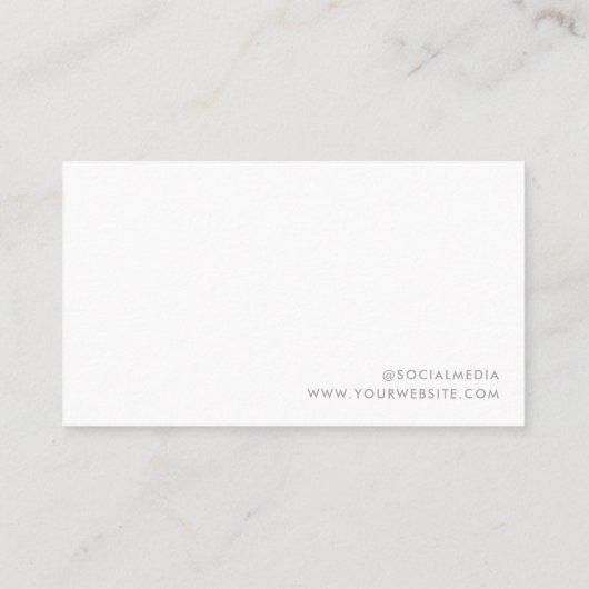 Minimaler Termin Karte für Haarstühle (Rückseite)