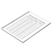 Minimaler Termintracker Notizblock (Linke Seite)