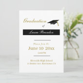 Minimaler Text-Abschluss Einladung (Stehend Vorderseite)