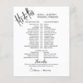 Minimaler Text-Script-Hochzeitstag (Rückseite)