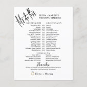 Minimaler Text-Script-Hochzeitstag (Vorderseite)